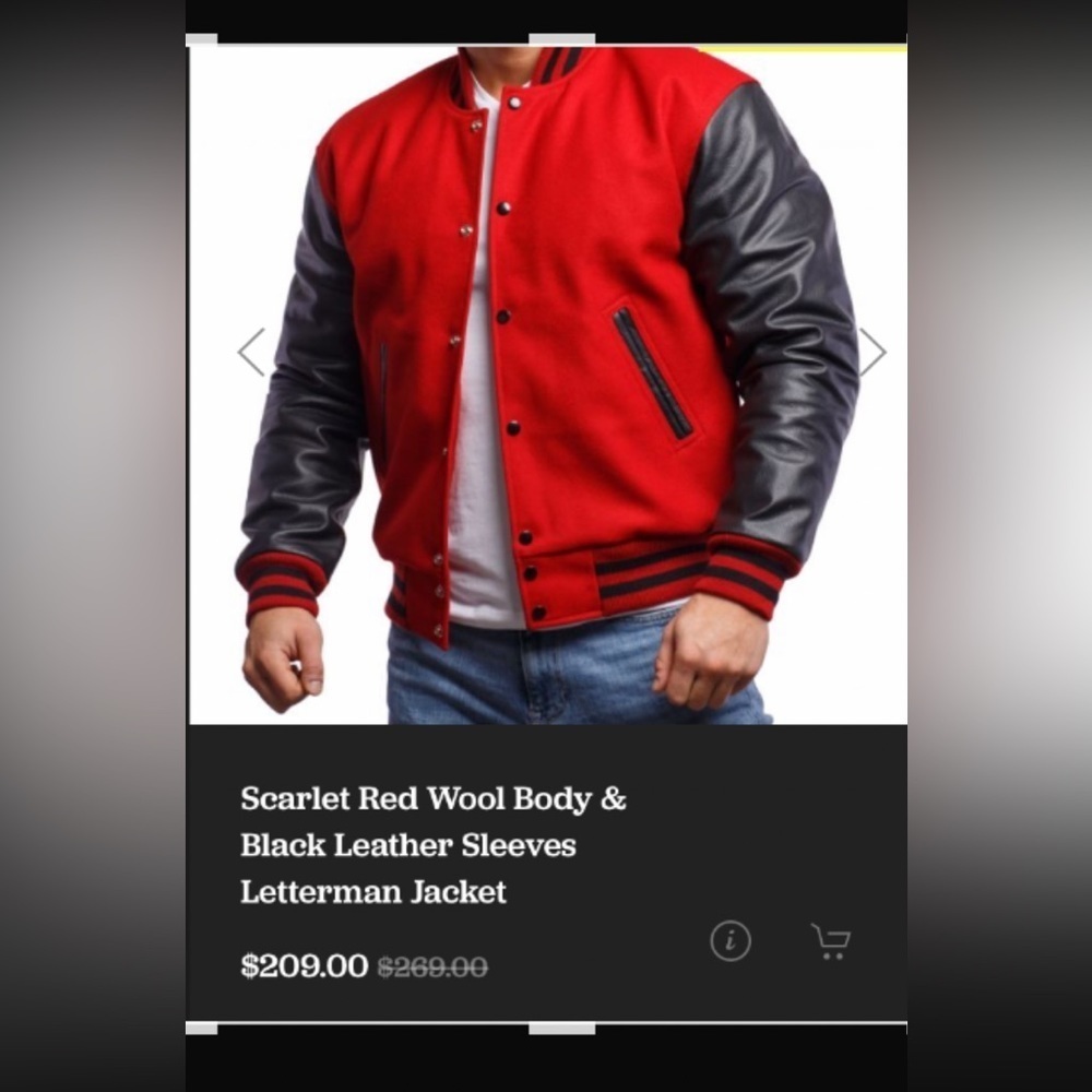 New- Lettermanjacket(Patch Removable).Never Worn.… - image 5